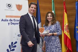 Entrega del Premio del Aula de Economía y Deporte de la Universidad de Málaga a la Selección Española de Fútbol Femenino. Edificio del Rectorado. Febrero de 2024
