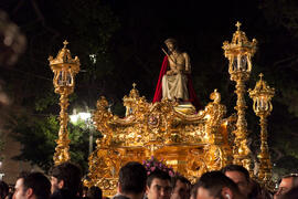 Santo Cristo Coronado de Espinas en la Estación de Penitencia de la Hermandad de los Estudiantes. Málaga. Marzo de 2015