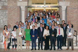 Foto de grupo tras la inauguración del XXVI Encuentro Anual de la Asociación Von Humboldt de España. Edificio del Rectorado. Septiembre de 2017