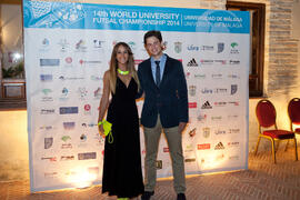 Entrega de premios, de parte de FISU, de la Universidad de Málaga, del ayuntamiento de Antequera y del Comité Organizador. 14º Campeonato del Mundo Universitario de Fútbol Sala 2014 (FUTSAL). Antequera. Julio de 2014