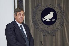 Teodomiro López. Toma de posesión de nuevos cargos de la Universidad de Málaga. Edificio del Rectorado. Abril de 2024