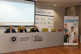 Presentación del evento deportivo UMA y Unicaja "Ser único, formamos equipo". Rectorado. Septiembre de 2013