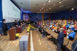 Entrega de la Medalla de Oro de la Universidad de Málaga a Junta de Andalucía, Diputación Provincial de Málaga y Ayuntamiento de la capital. Paraninfo. Noviembre de 2023