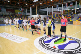 Partido Universidad de Málaga - Universidad de Primorska. Categoría femenina. Campeonato Europeo Universitario de Balonmano. Antequera. Julio de 2017