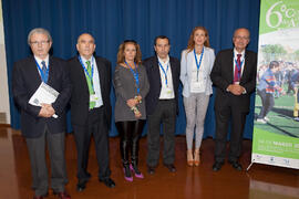 Foto de grupo. 6º Congreso Internacional de Actividad Física Deportiva para Mayores. Escuela Técnica Superior de Ingeniería de Telecomunicaciones y de Informática. Marzo de 2015