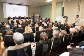 Nombramiento de Antonio Vázquez Romero como Alumno de Honor de la Facultad de Económicas de la Universidad de Málaga. Facultad de Ciencias Económicas y Empresariales. Marzo de 2015