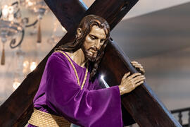 Imagen de Jesús Nazareno en la Casa Hermandad de la Archicofradía del Paso y la Esperanza. Málaga. Marzo de 2021