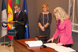 Toma de posesión del equipo de gobierno de la Universidad de Málaga. Rectorado. Enero de 2012