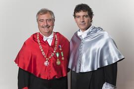Retratos de D. José Antonio Domínguez Bandera como Doctor "Honoris Causa" por la Universidad de Málaga. Mayo de 2010