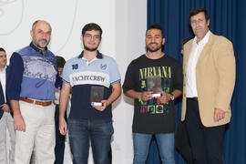Entrega de trofeos en la Gala del Deporte Universitario 2017. Escuela Técnica Superior de Ingeniería de Telecomunicaciones. Junio de 2017