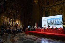 Intervención de Miguel Ángel Castro. Apertura del Curso Académico 2022/2023 de la Universidad de Sevilla y entrega de su medalla de oro a la Universidad de Málaga. Iglesia de la Anunciación, Sevilla. Septiembre de 2022