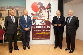 Inauguración de la exposición "Visitación del Coronado de Espinas ante el arte de vanguardia" por Eugenio Chicano. Casa Hermandad de la Cofradía. Noviembre de 2013