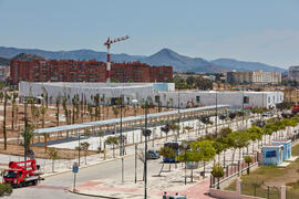 Obras del nuevo Pabellón de Gobierno. Campus de Teatinos. Mayo de 2021