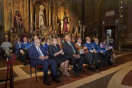 Asistentes a la Apertura del Curso Académico 2022/2023 de la Universidad de Sevilla y entrega de su medalla de oro a la Universidad de Málaga. Iglesia de la Anunciación, Sevilla. Septiembre de 2022