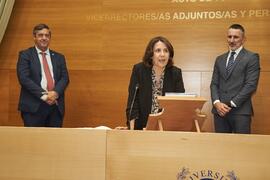 Toma de posesión de María Ángeles Rastrollo Horrillo como nueva Vicerrectora Adjunta de Empresa de la Universidad de Málaga. Edificio del Rectorado. Abril de 2024