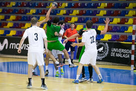 Partido Universidad de Basilea - Universidad de Oporto. Categoría masculina. Campeonato Europeo Universitario de Balonmano. Antequera. Julio de 2017