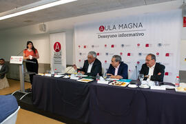 Intervención de María Teresa Fernández. Desayuno Informativo de Aula Magna con motivo de su XX Aniversario. Consejo de Estudios Sociales y Comercio de la Universidad de Málaga. Mayo de 2018