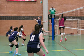 Partido femenino Universidad de Málaga - Universidad de A Coruña. Campeonato de España Universitario de Voleibol. Complejo Polideportivo Universitario. Abril de 2018