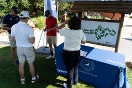 Stand de la Universidad de Málaga. Campeonato Europeo de Golf Universitario. Antequera. Junio de 2019