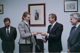 Inauguración de la Facultad de Psicología y la Biblioteca General por parte de la Infanta Elena. Campus de Teatinos, Málaga. Diciembre de 1993