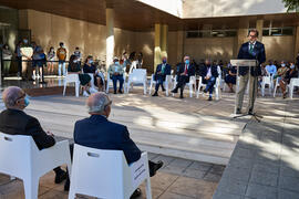 Discurso de Carlos Bautista. Homenaje a los sanitarios en la Facultad de Medicina de la Universidad de Málaga. Campus de Teatinos. Octubre de 2021