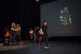 Ensayos para la Gala Inaugural de la XXIV edición de Fancine de la Universidad de Málaga. Teatro Cervantes. Noviembre de 2014