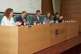 Mesa presidencial. I Premios del Aula de Economía y Deporte de la Universidad de Málaga. Edificio del Rectorado. Febrero de 2024