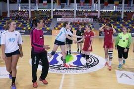 Partido Universidad de Akdeniz - Universidad de Málaga. Categoría femenina. Campeonato Europeo Universitario de Balonmano. Antequera. Julio de 2017