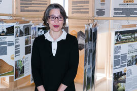 Susana García Bujalance en la inauguración de la exposición “arcVision Prize-Mujeres y Arquitectura” en la Escuela Técnica Superior de Arquitectura de la Universidad de Málaga. Campus de El Elijo. Marzo de 2017.