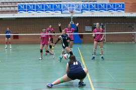 Partido femenino Universidad de Málaga - Universidad de A Coruña. Campeonato de España Universitario de Voleibol. Complejo Polideportivo Universitario. Abril de 2018