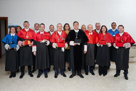 Retrato de grupo. Investidura de Miquel Roca i Junyent como Doctor "Honoris Causa" por la facultad de Derecho de la Universidad de Málaga. Paraninfo. Diciembre de 2024