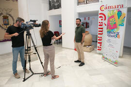 Entrevista a Francisco Javier López Franco en photocall. Curso "Transexualidad". Cursos de Verano de la Universidad de Málaga. Málaga. Julio de 2018