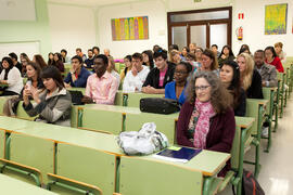 Alumnos durante su graduación en el CIE de la Universidad de Málaga. Centro Internacional de Español. Marzo de 2015