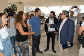 Llegada de autoridades. Presentación institucional del I curso de verano "Mares de Andalucía". Puerto de Málaga. Julio de 2018