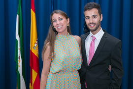 María Guerrero y Guillermo Villalobos. Gala del Deporte Universitario 2018. Escuela Técnica Superior de Ingeniería de Telecomunicaciones. Junio de 2018
