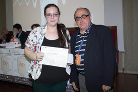 Entrega de premios. Jornada de clausura del I Concurso de Creación de Empresas. Facultad de Ciencias Económicas y Empresariales. Málaga. Mayo de 2015