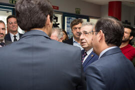 Visita de José Antonio Nieto, Secretario de Estado de Seguridad, a Aeorum. Edificio de Institutos Universitarios. Febrero de 2017