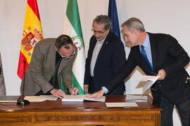 Toma de Posesión de José María Alonso Calero como Director de Secretariado de Cultura de la Innovación de la Universidad de Málaga. Edificio del Rectorado.  Marzo de 2016