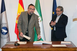 Toma de Posesión de José María Alonso Calero como Director de Secretariado de Cultura de la Innovación de la Universidad de Málaga. Edificio del Rectorado.  Marzo de 2016