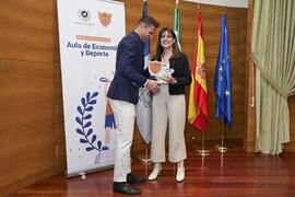 Entrega del Premio del Aula de Economía y Deporte de la Universidad de Málaga a Joaquín Sánchez. Edificio del Rectorado. Febrero de 2024