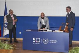 Toma de posesión de José Manuel Morales Ortega como catedrático del Área de Derecho del Trabajo y de la Seguridad Social. Toma de posesión de nuevos catedráticos y profesores titulares de la Universidad de Málaga. Paraninfo. Noviembre de 2023