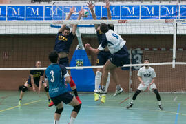 Partido UCAM - Universidad de Almería. Campeonato de España Universitario de Voleibol. Complejo Polideportivo Universitario. Abril de 2018