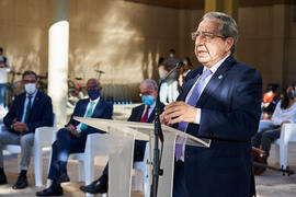 José Ángel Narváez. Homenaje a los sanitarios en la Facultad de Medicina de la Universidad de Málaga. Campus de Teatinos. Octubre de 2021