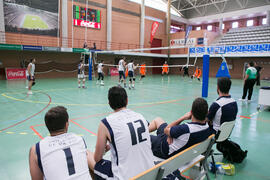 Partido masculino Universidad de Málaga - Universidad de Vigo. Campeonato de España Universitario de Voleibol. Complejo Polideportivo Universitario. Abril de 2018