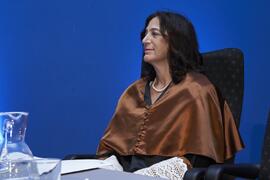Andrea Goldsmith en su investidura como doctora "Honoris Causa" por la Escuela Técnica Superior de Ingeniería de Telecomunicación de la Universidad de Málaga. Paraninfo. Octubre de 2024