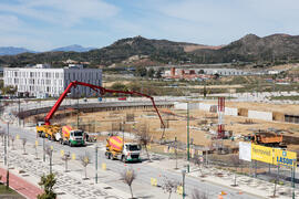 Construcción de la nueva Facultad de Psicología. Campus de Teatinos. Marzo de 2018