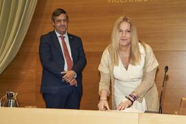Toma de posesión de Consolación Pineda Galán como nueva Vicerrectora Adjunta de Bienestar Universitario de la Universidad de Málaga. Edificio del Rectorado. Abril de 2024