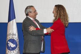Toma de posesión de Silvia Olmedo Salar como profesora titular del Área de Periodismo de la Universidad de Málaga. Toma de posesión de nuevos catedráticos y profesores titulares de la Universidad de Málaga. Paraninfo. Noviembre de 2023