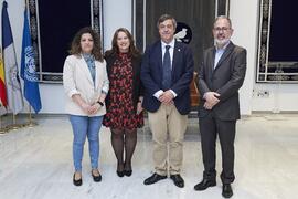 Foto de grupo. Toma de posesión de nuevos cargos de la Universidad de Málaga. Edificio del Rectorado. Abril de 2024