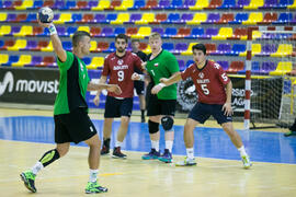 Partido Universidad de Rzeszow - Universidad del Miño. Categoría masculina. Campeonato Europeo Universitario de Balonmano. Antequera. Julio de 2017